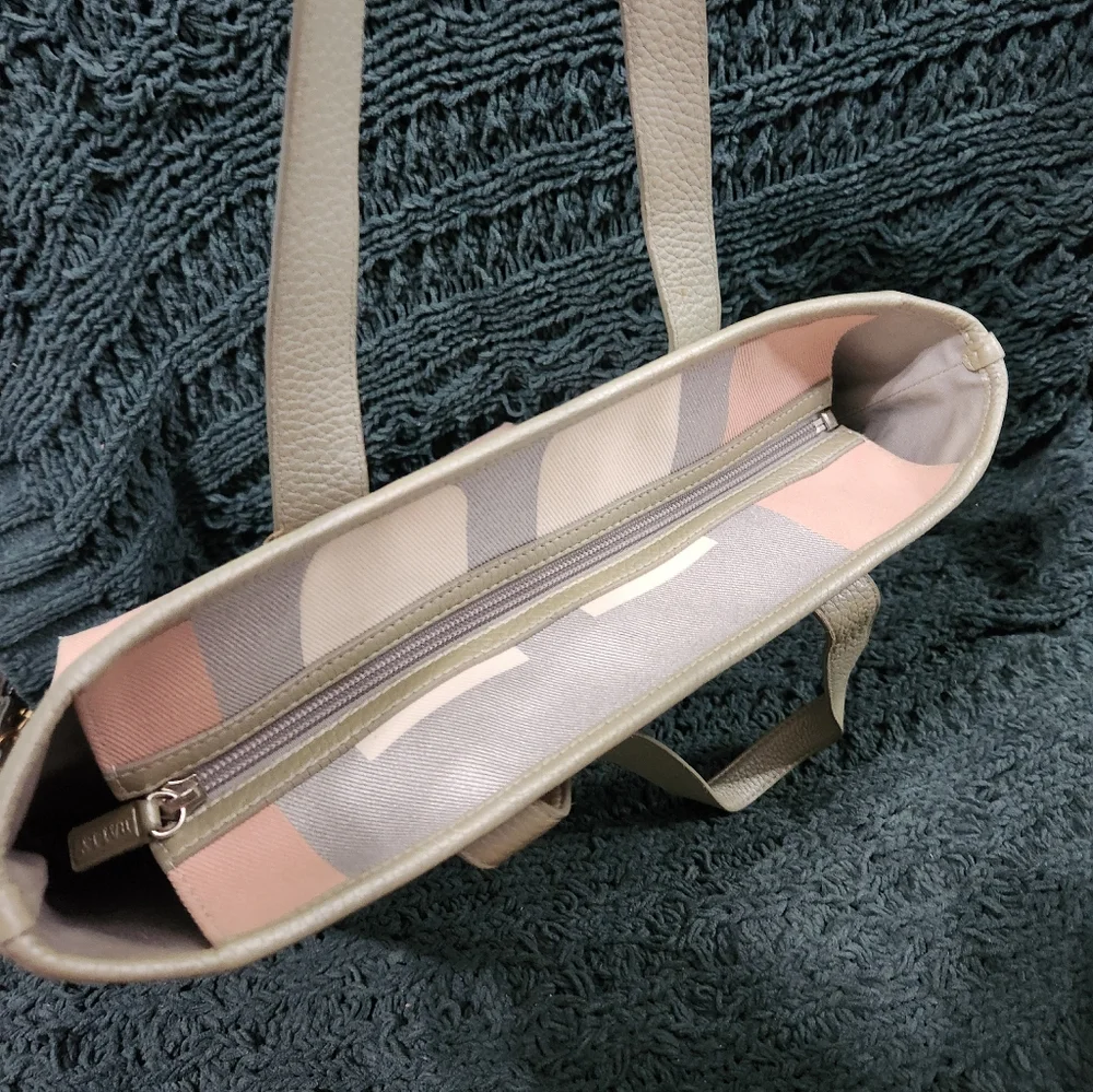 Sold Elsewhere- Bally Canvas Tote With Leather Trim - Picture 8 of 16